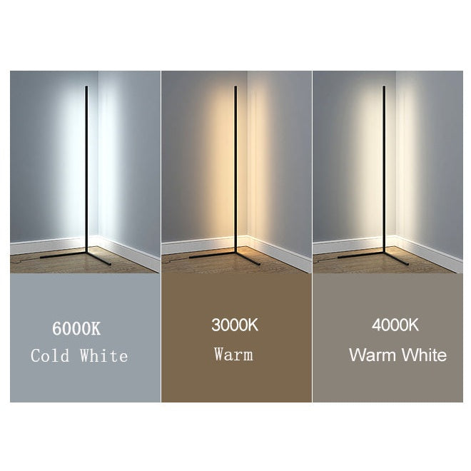 Slim LED Corner Lamp | Adjustable Brightness for Living Room or Bedroom