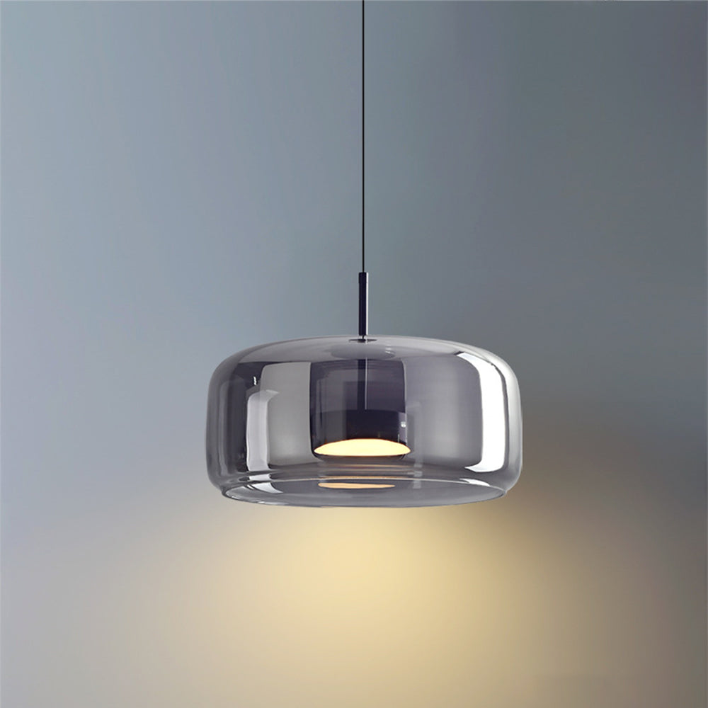 AmberGlow - Retro LED Pendant Ceiling Lights with Gold Metal and Glass